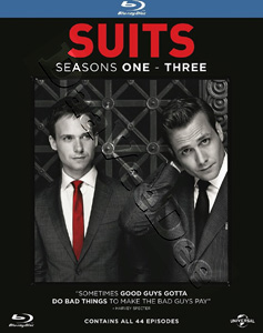Suits |Seasons 1-3 | Suits - Seasons One, Two & Three |44 Episodes  Blu-Ray